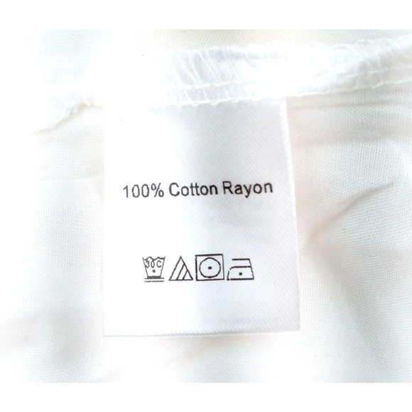 Embroidered Boho Blouse Top Women Medium Bohemian Higustar White Floral Peasant - Picture 7 of 9